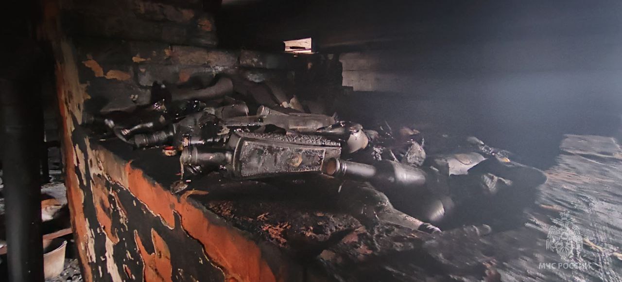 На пожаре травмирован человек