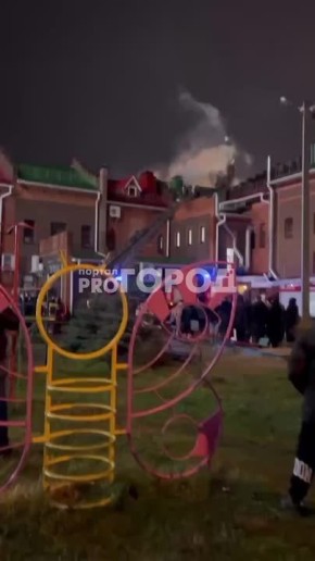 Про Город Йошкар-Ола публикует кадры с места пожара в здании, где находится магазин Spar на Воскресенском проспекте