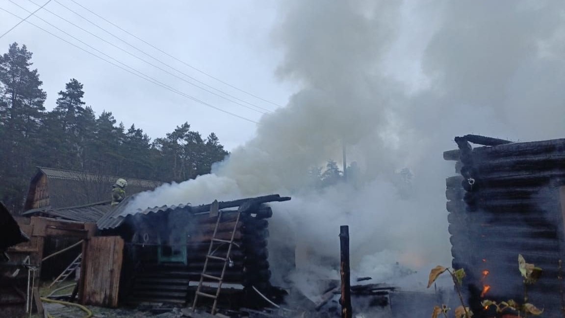 На пожаре в Звениговском районе пенсионерка получила ожог