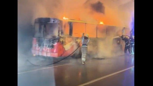 В Йошкар-Оле сгорел троллейбус на линии