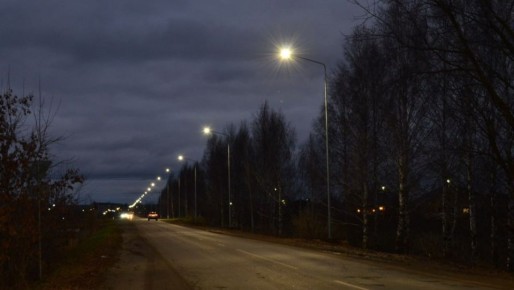 Дорогу к посёлку Новый в Медведевском районе подсветили 39 светильниками
