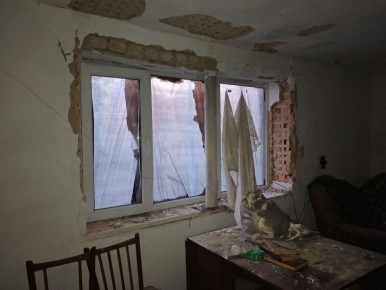 В селе Маринополь Куйбышевского района Запорожской области после одного из «прилетов» пострадал частный дом