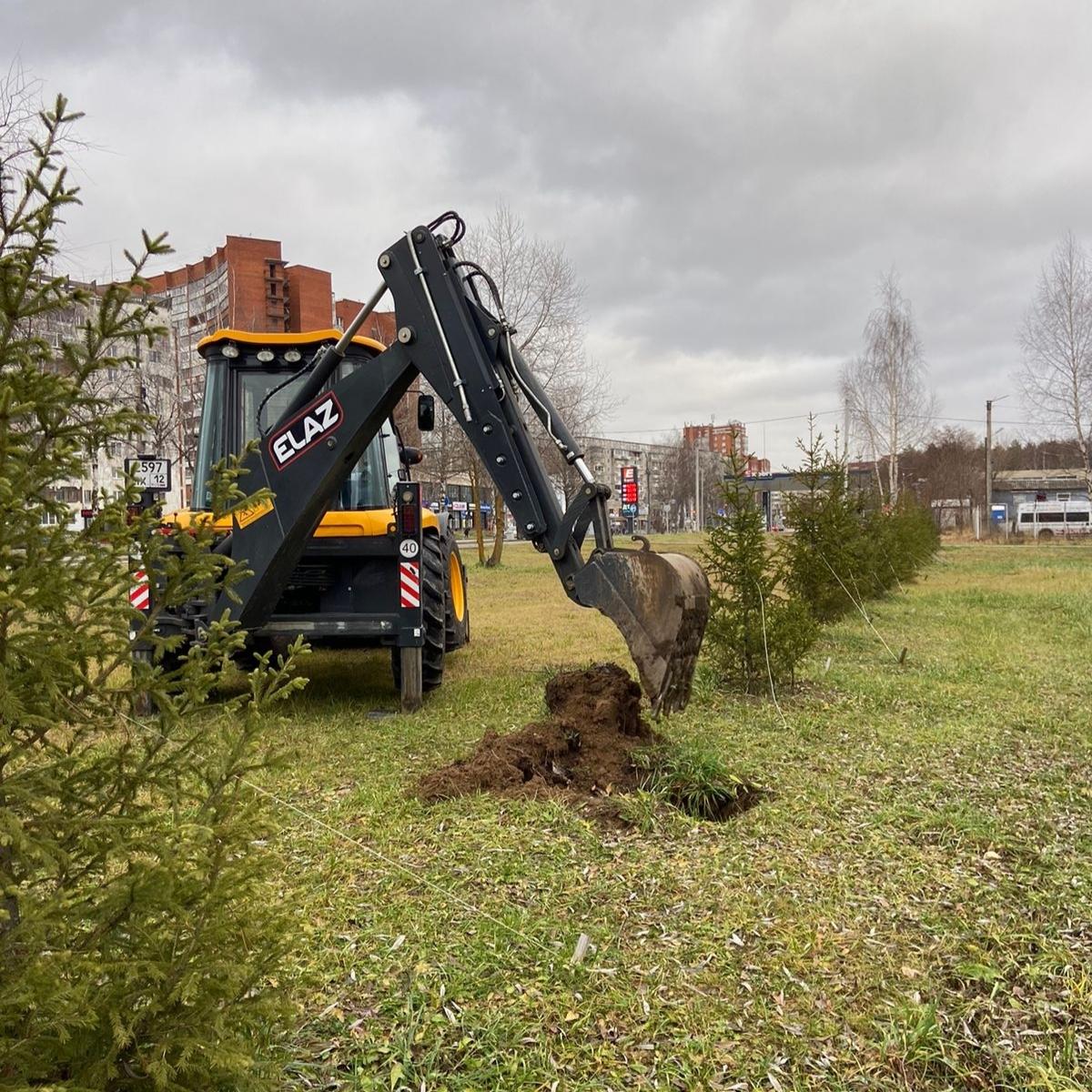 Сотрудники АО «Город» высадили новые деревья в Марий парке в Йошкар-Оле