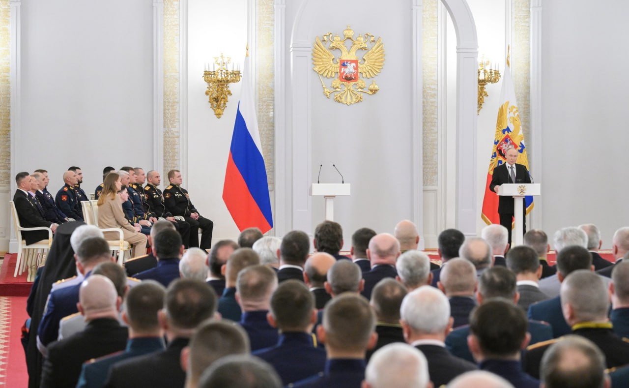 В День Героев Отечества кавалер четырёх орденов Мужества из Марий Эл Роман Возняк принял участие в торжественной встрече Президента России Владимира Путина с Героями Специальной военной операции