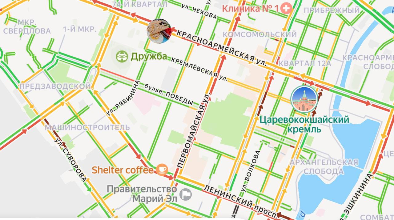 Из-за снегопада в центре Йошкар-Олы движение затруднено Из-за снегопада в центре Йошкар-Олы движение затруднено