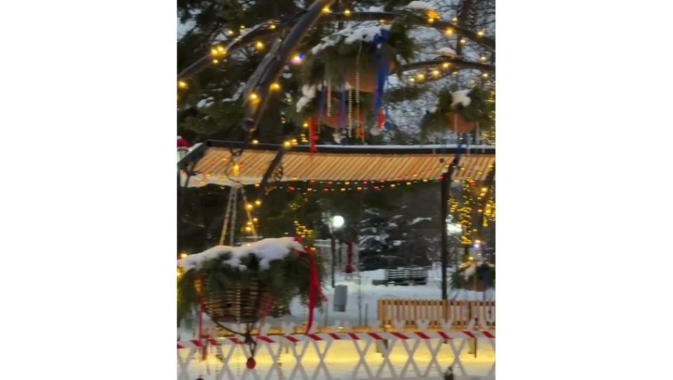 «Музыкальная клумба» Йошкар-Олы превратилась в «Новогоднюю»