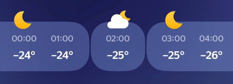 ����������� ����� � ����� �������� ����������� � ����� �� ��������� �� -26 ��������