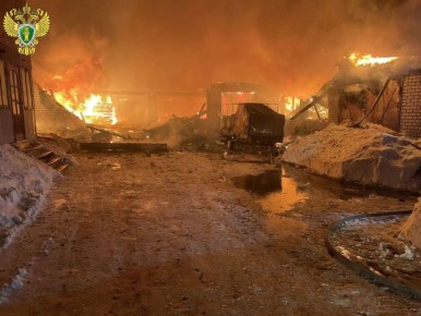 В Волжске сегодня произошел крупный пожар