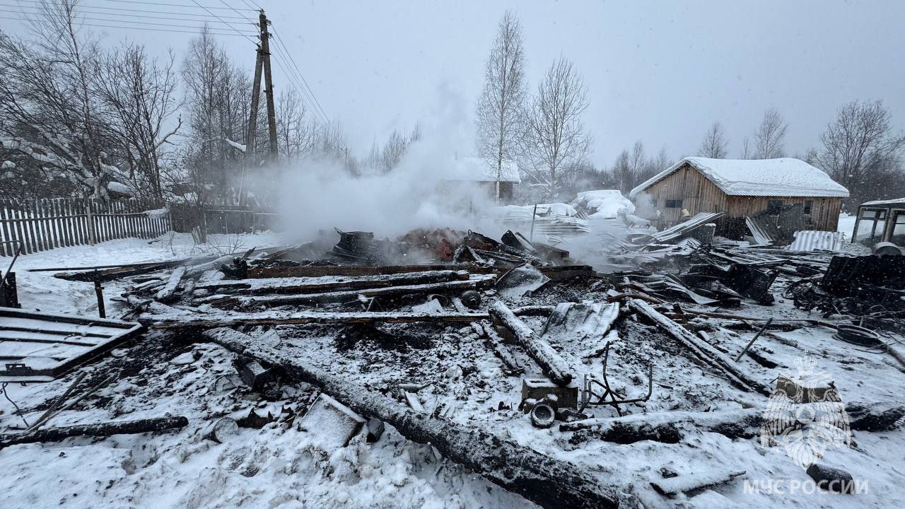 В МЧС Марий Эл сообщили подробности пожара в Килемарском районе
