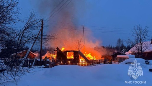 В Килемарском районе Марий Эл 27 января произошел серьезный пожар