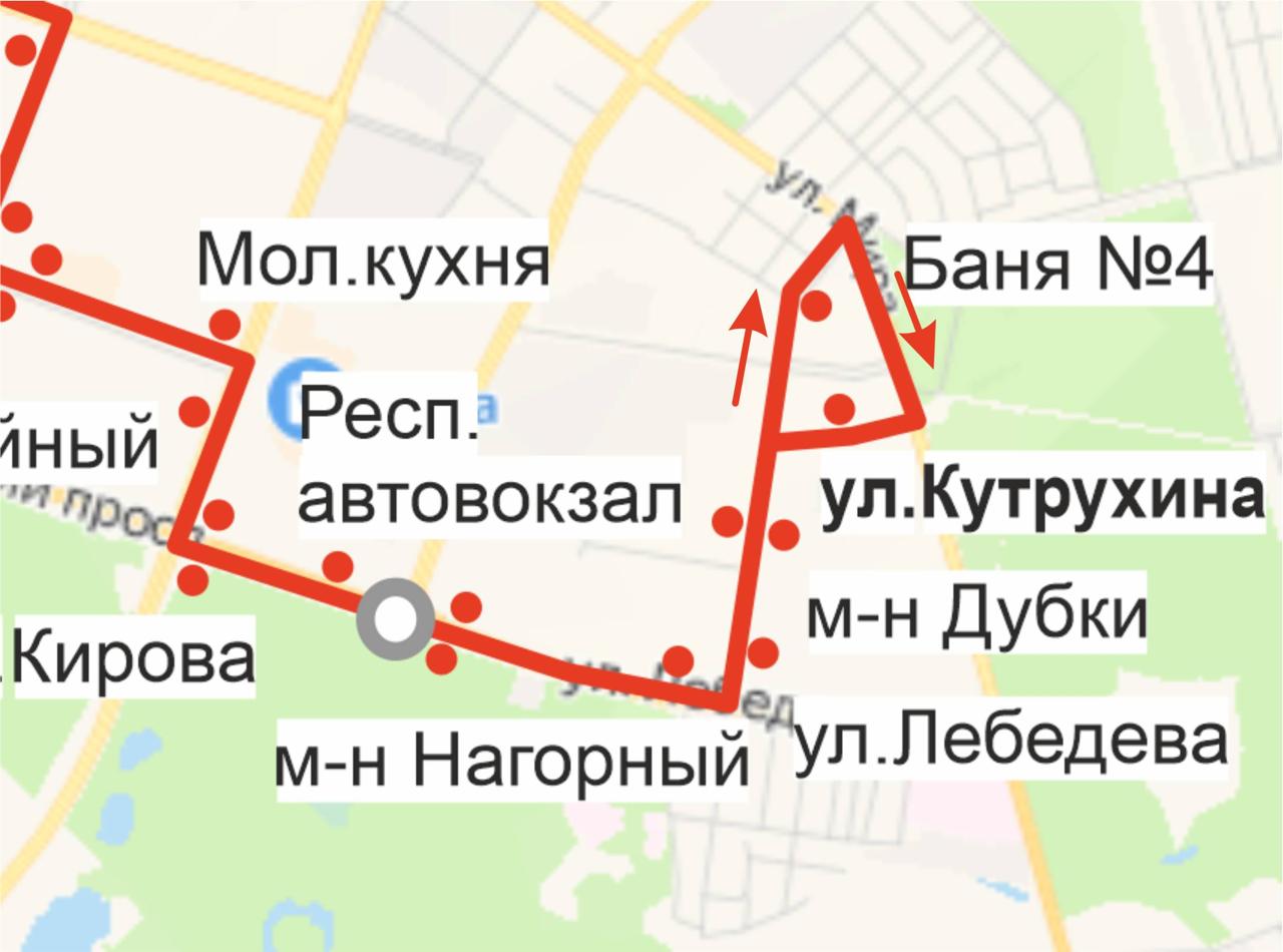 С 3 февраля в Йошкар-Оле изменится маршрут движения автобуса №24 в микрорайоне «Дубки»