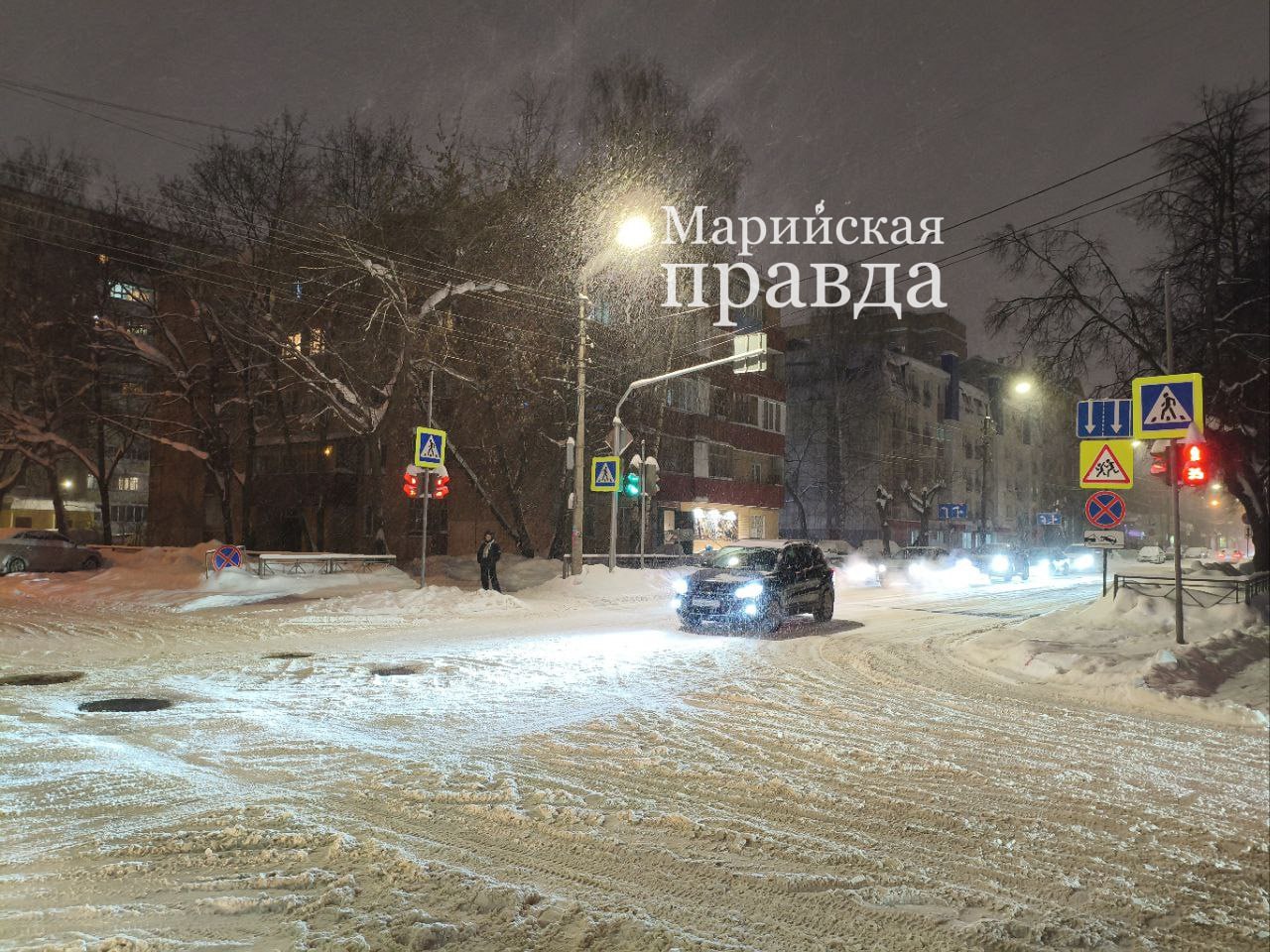 Сильный снегопад в Марий Эл ухудшит дорожную обстановку