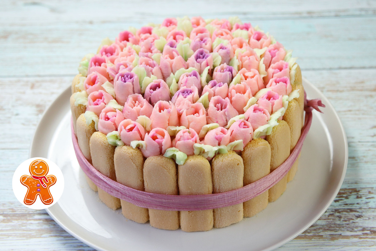 Праздничный торт Корзина с Цветами: спокойное объяснение процесса