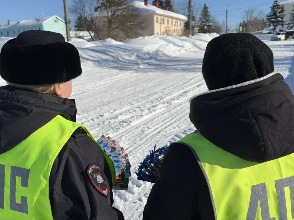 В Куженерском районе и в Сернурском округе сотрудницы Госавтоинспекции и общественники поздравили мужчин- водителей с наступающим Днем защитника Отечества
