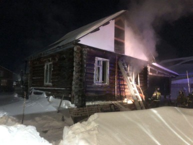 В минувшее воскресенье рано утром в Морках произошел пожар, на котором погиб один человек