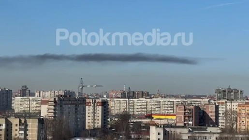 Еще кадры сильного задымления в небе над Йошкар-Олой