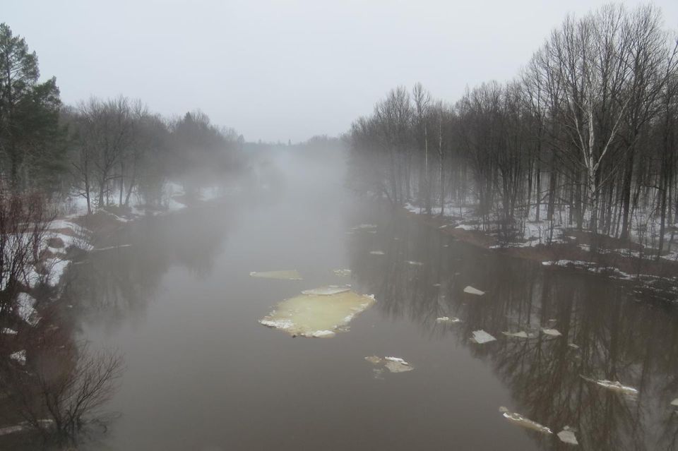 На реке Большая Кокшага в Марий Эл начался ледоход