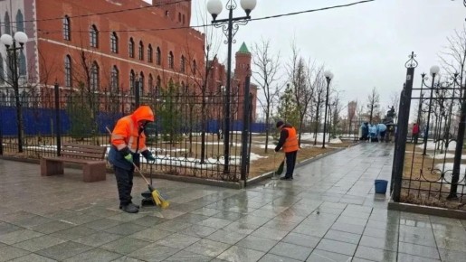 На набережной Йошкар-Олы провели большую уборку