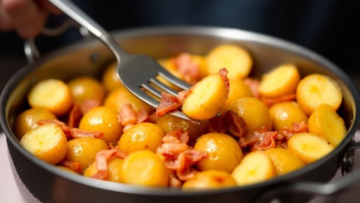 Золотистая картошка с беконом: идеальный гарнир для ваших ужинов