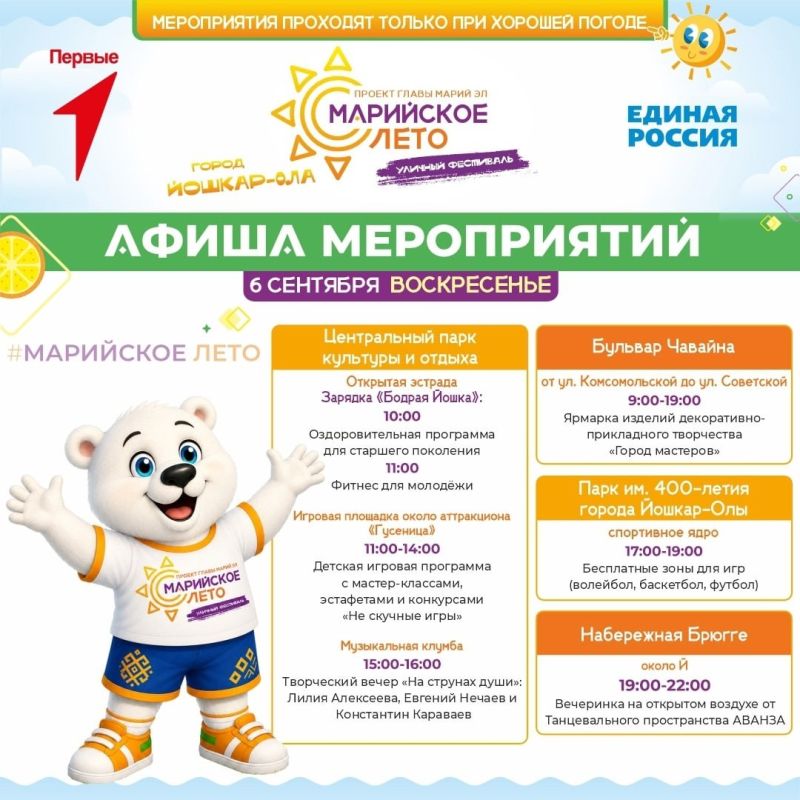 А фестиваль «Марийское лето» в Йошкар-Оле продолжается А фестиваль «Марийское лето» в Йошкар-Оле продолжается