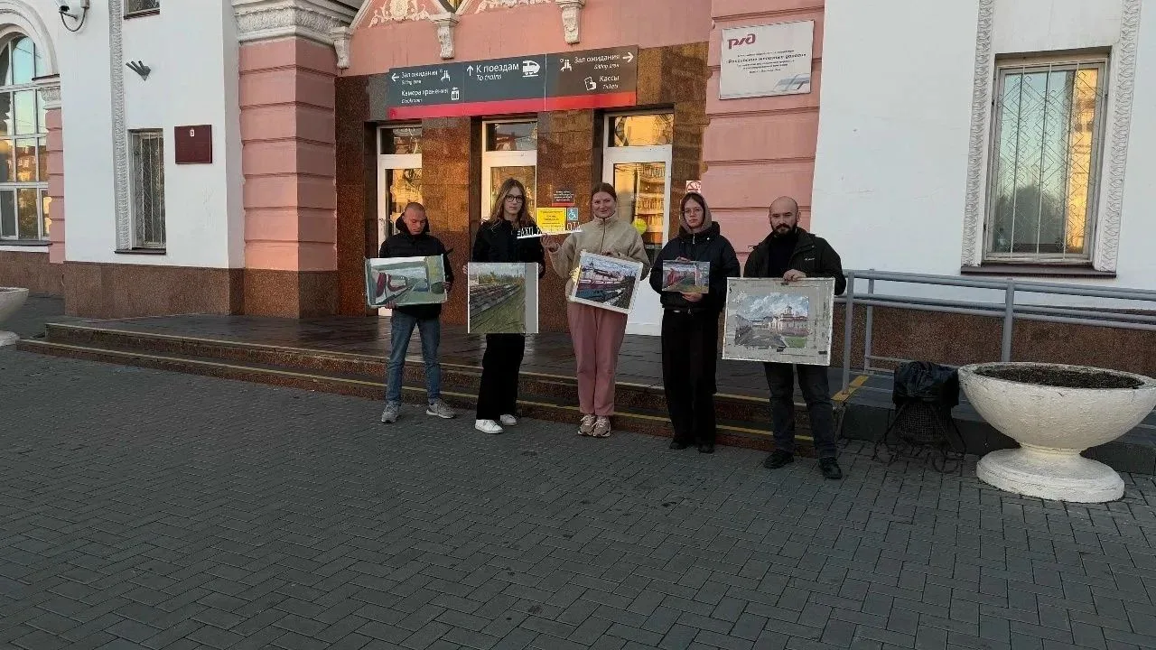 На территории Железнодорожного вокзала Йошкар-Олы прошла серия пленэров