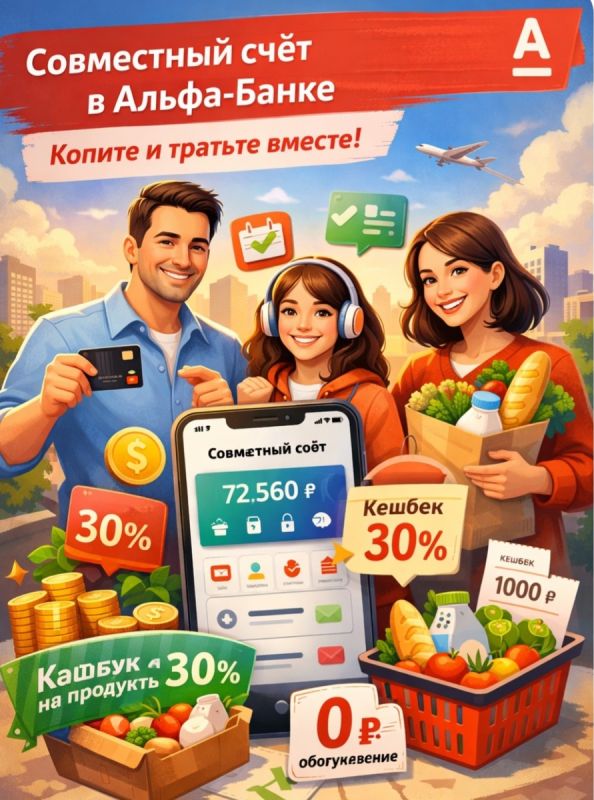 Совместный счёт в Альфа-Банке помогает держать бюджет под контролем